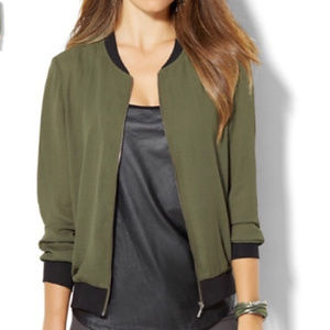 NY&Co Soho Jeans Bomber Jacket Size Medium